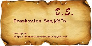 Draskovics Semjén névjegykártya
